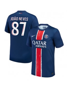 Paris Saint-Germain Joao Neves #87 Replika Hemmakläder 2024-25 Kortärmad